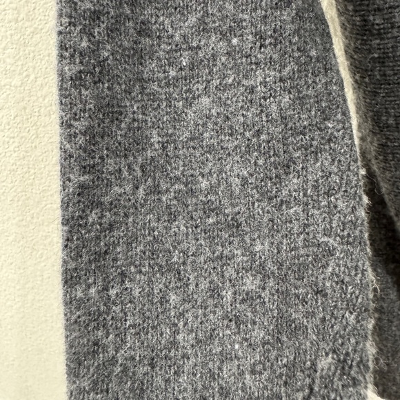 Garnet Hill Lambswool Cashmere Blend Grey Button Front Cardigan Sweater Small - Picture 7 of 14